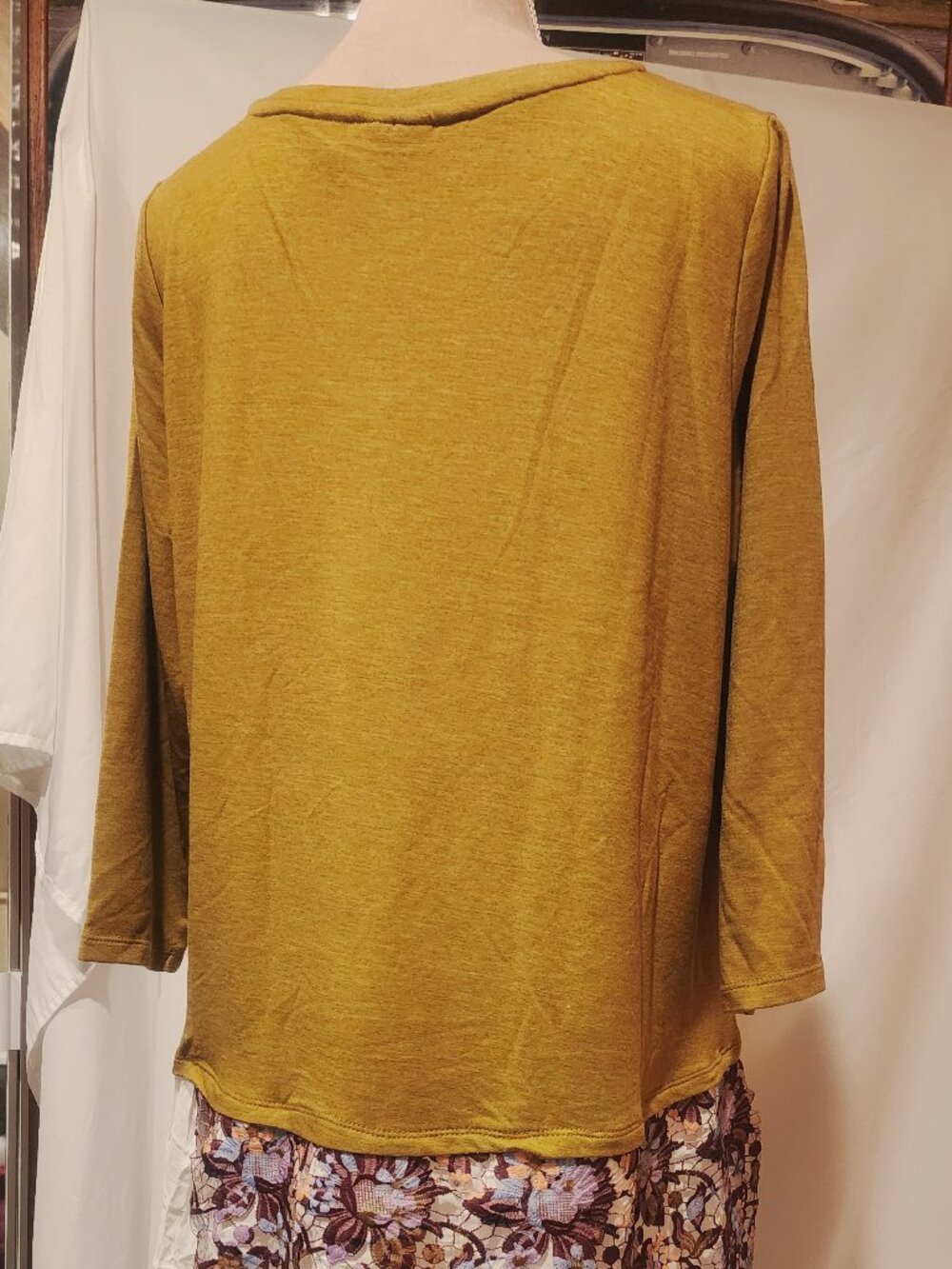LOGO Lounge Boho long sleeve tunic with lace ruffle hem with pockets Size L - Picture 3 of 8